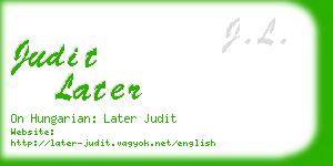 judit later business card